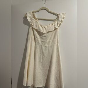 Zara Cream Ruffled Dress